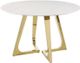 Coaster® Gwynn Gold/White Round Dining Table -2