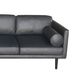A & B Home Black Sofa with Square Arms and Two Bolster Pillows -1