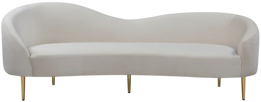Meridian Furniture Ritz Cream Upholstered Sofa | My Family Furniture ...