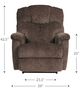 La-Z-Boy® Lancer Dove Power Rocking Recliner with Headrest and Lumbar-5