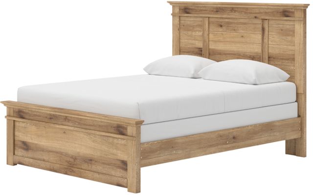 Signature Design by Ashley® Fenderport Tan Queen Panel Bed-3