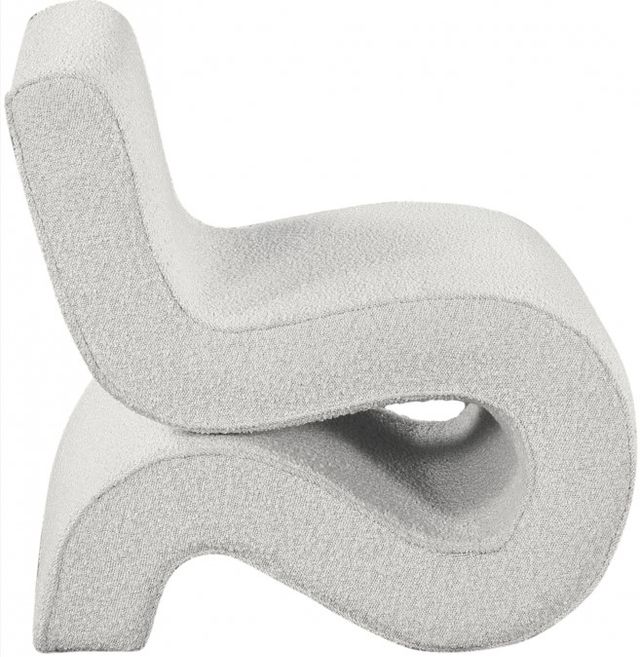 Meridian Furniture Desiree Cream Boucle Fabric Accent Chair-3