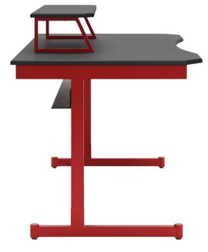 Signature Design by Ashley® Lynxtyn Black/Red Office Desk with Raised Monitor Stand-3
