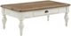 Winners Only® Augusta Rustic Brown 48" Coffee Table with White Base-0