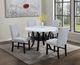 Crown Mark Isla White Dining Table with Black Base-1