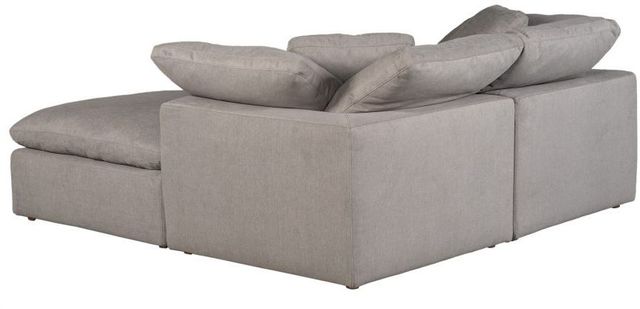 Moe's Home Collection Clay Nook 3-Piece Light Grey Modular Sectional and Ottoman-2