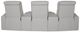 Palliser® Furniture Customizable Vivid 3-Piece Power Reclining Home Theater Seating with Power Headrest and Lumbar-5
