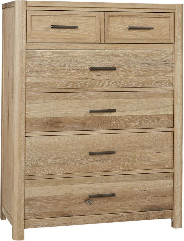 LM Co Home By Vaughan-Bassett Crafted Oak by Ben & Erin Napier Bleached White 5-Drawer Chest-0