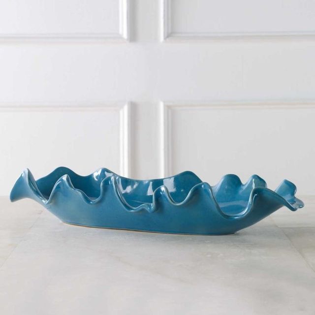 Uttermost® Ruffled Feathers Blue Bowl-3