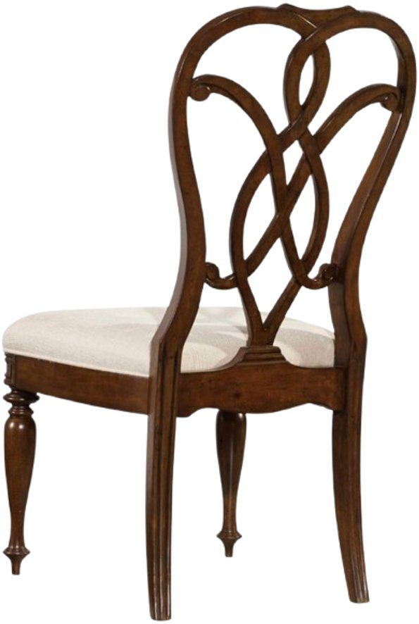 Hooker® Furniture Leesburg Alabaster/Mahogany Splat Back Dining Side Chair-2