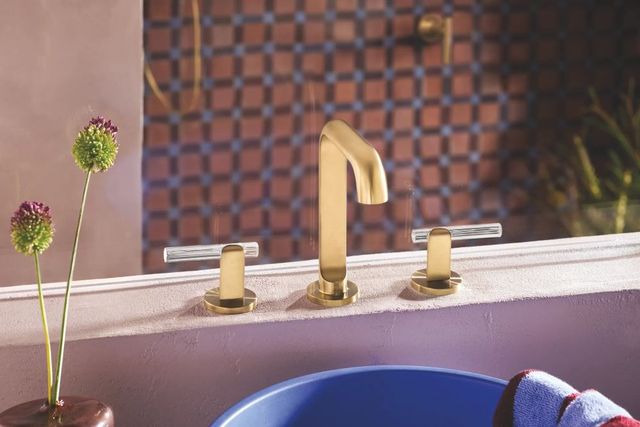 Brizo Roccesco™ Brilliance® Luxe Gold® 2" Widespread Lavatory Lever Handle Kit-3