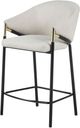 Coaster® Chadwick 2-Piece Beige/Glossy Black Sloped Arm Counter Stools-3