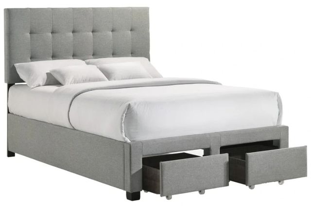 Intercon Kaycee Smoke Youth Full Storage Panel Bed-0