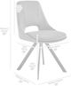 Armen Living Lexi 2-Piece Blue/Matte Black Dining Side Chair Set-3