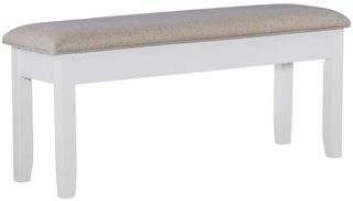 Powell® Turino Beige/Distressed White Bench