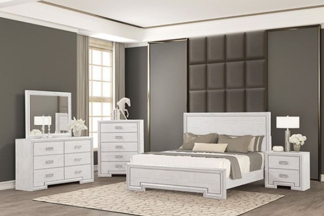 Furniture of America® Basilone Rustic White Chest-1