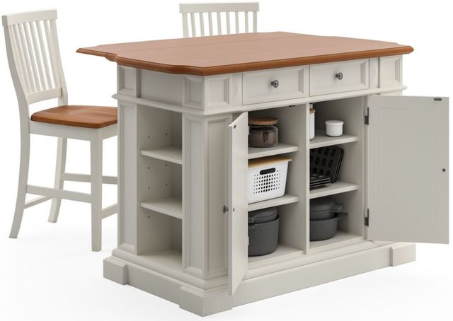 homestyles® Americana 3-Piece White Kitchen Island Set-1