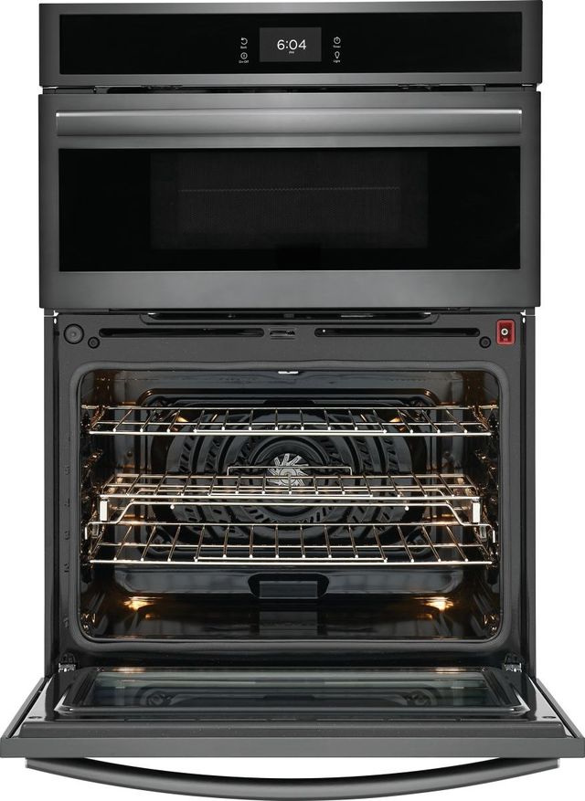 Frigidaire Gallery® 30" Smudge-Proof® Black Stainless Steel Oven/Microwave Combo Electric Wall Oven-4