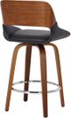 Inspire™ Hudson Swivel Black/Walnut 26" Counter Stool-1