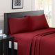 Olliix by Madison Park Essentials Red Full Micro Splendor Ultra Soft Wrinkle Free Microfiber Sheet Set-3