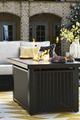 Signature Design by Ashley® Beachcroft Black/Light Gray Aluminum/Resin Outdoor Fire Pit Table-4