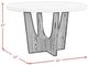 Elements International Oregon Gray Faux Marble Top Dining Table with Black Base-2