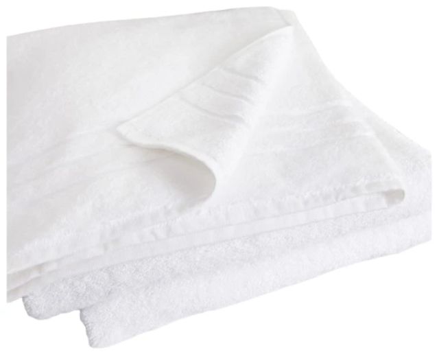 Cariloha White Viscose and Turkish Cotton Blend Bath Sheet-0