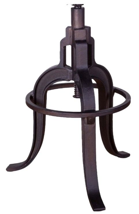 Home Trends & Design Organic Forge Raw Walnut Adjustable Stool-3
