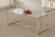 Coaster® Merced Tempered Glass Top Coffee Table with Nickel Square Base-1