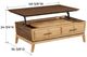 Whittier Wood® Furniture Addison Duet Lift Top Coffee Table-4
