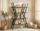International Furniture Direct Moka Green Etagere Bookcase-1