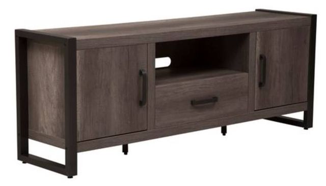 Liberty Furniture Tanners Creek Dark Pewter/Graystone Entertainment Center with Piers-1