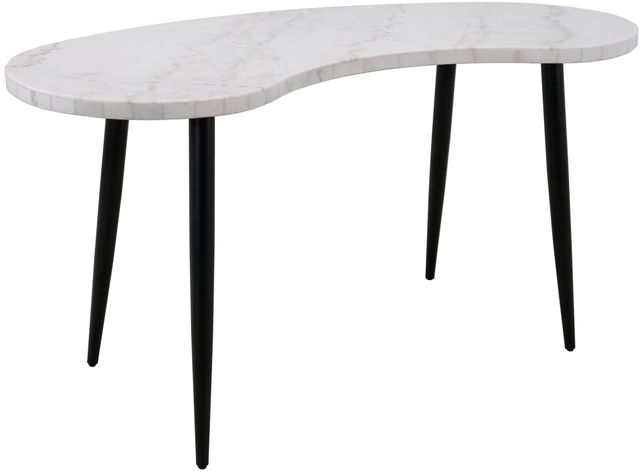 Steve Silver Co. Kinsley 2-Piece White/Gray Marble Top Desk Set-1