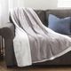 Concept ZZZ White/Gray 50x70 Matelasse & Faux Fur Throw-4