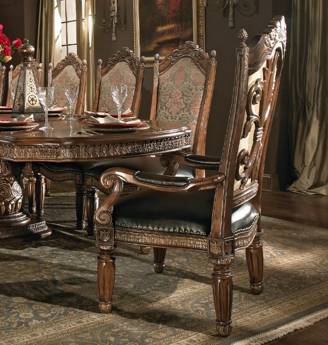 Michael Amini® Villa Valencia Black/Classic Chestnut Arm Chair-6