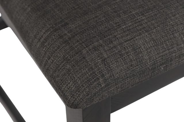 Jofran Inc. American Rustics Black/Brown Upholstered Slatback Counter Stool-4