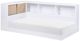 Homelegance® Asker Natural/White Twin Bookcase Corner Bed-0