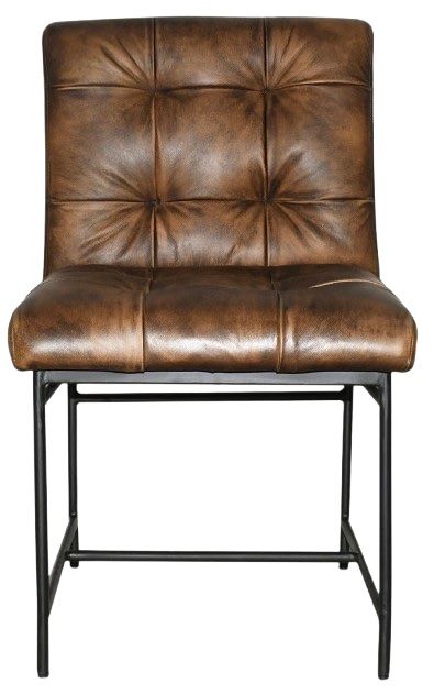 Home Trends & Design Essex Stockton Antique Whiskey/Black Side Dining Chair-1