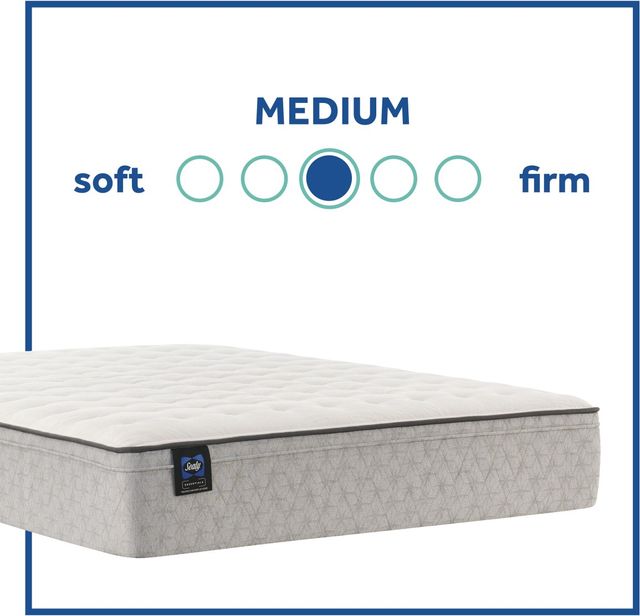 Sealy® Essentials™ Winter Green Innerspring Medium Faux Euro Top Queen Mattress-2