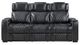 Homelegance®  Apex Black Leather Double Power Reclining Sofa with Center Console-3