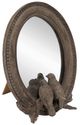 A & B Home Corella Vintage Brown Bird Mirror-0