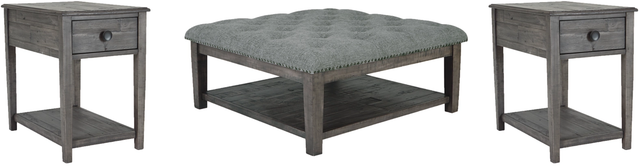 Signature Design by Ashley® Borlofield 3-Piece Weathered Gray Living Room Table Set-0