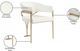 Meridian Furniture Madelyn Cream/Brushed Brass Velvet Dining Chair-4