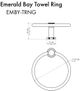 ZLINE Emerald Bay Brushed Nickel Towel Ring-1