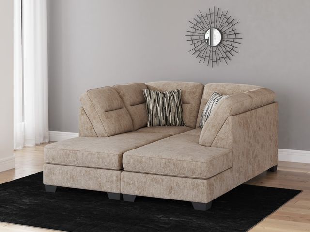 Benchcraft® Olten 2-Piece Mocha Super Chaise Sectional-1