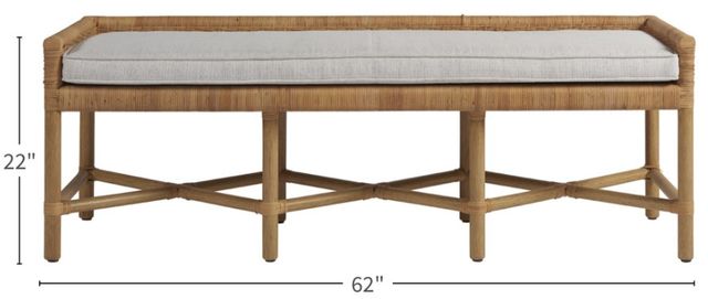 Universal Explore Home™ Escape-Coastal Living Home Pull Up Brown/Dover Natural Bench-2