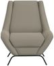 International Furniture Direct Tyne Beige/Blacksmithing Matte Black Accent Chair-1