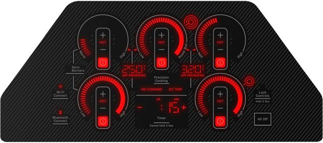 GE Profile™ 30" Stainless Steel/Black Built-In Electric Cooktop-3