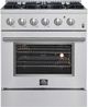 FORNO® Marco 30" Stainless Steel Pro Style Dual Fuel Range-0