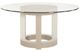 Bernhardt Axiom Glass Top Round 60" Dining Table with Linear Grayish Base-0